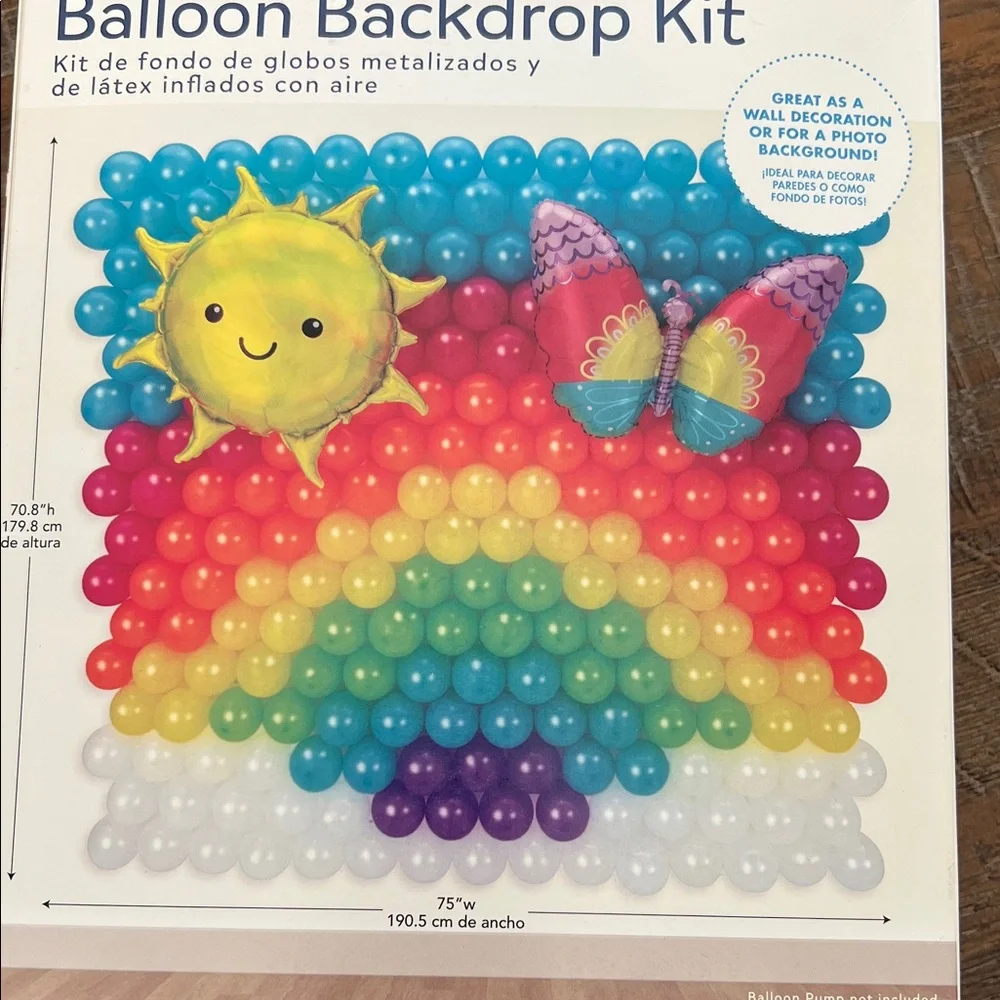 Balloon Backdrop Kit with Sun and Butterfly Design